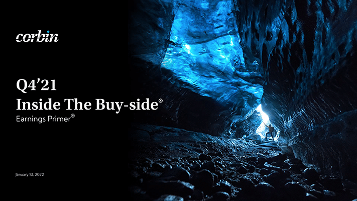 Cover of Corbin Advisors Q4'21 Inside The Buy-Side® Earnings Primer®