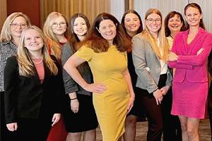 Founder & CEO, Rebecca Corbin with the women of Corbin at the YWCA annual luncheon 2023