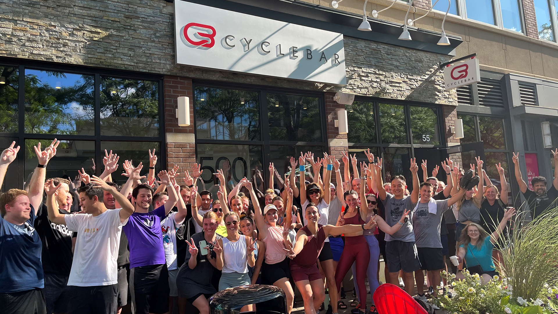 Love Corbin, team celebrating at the end of their Trevor Project fundraiser