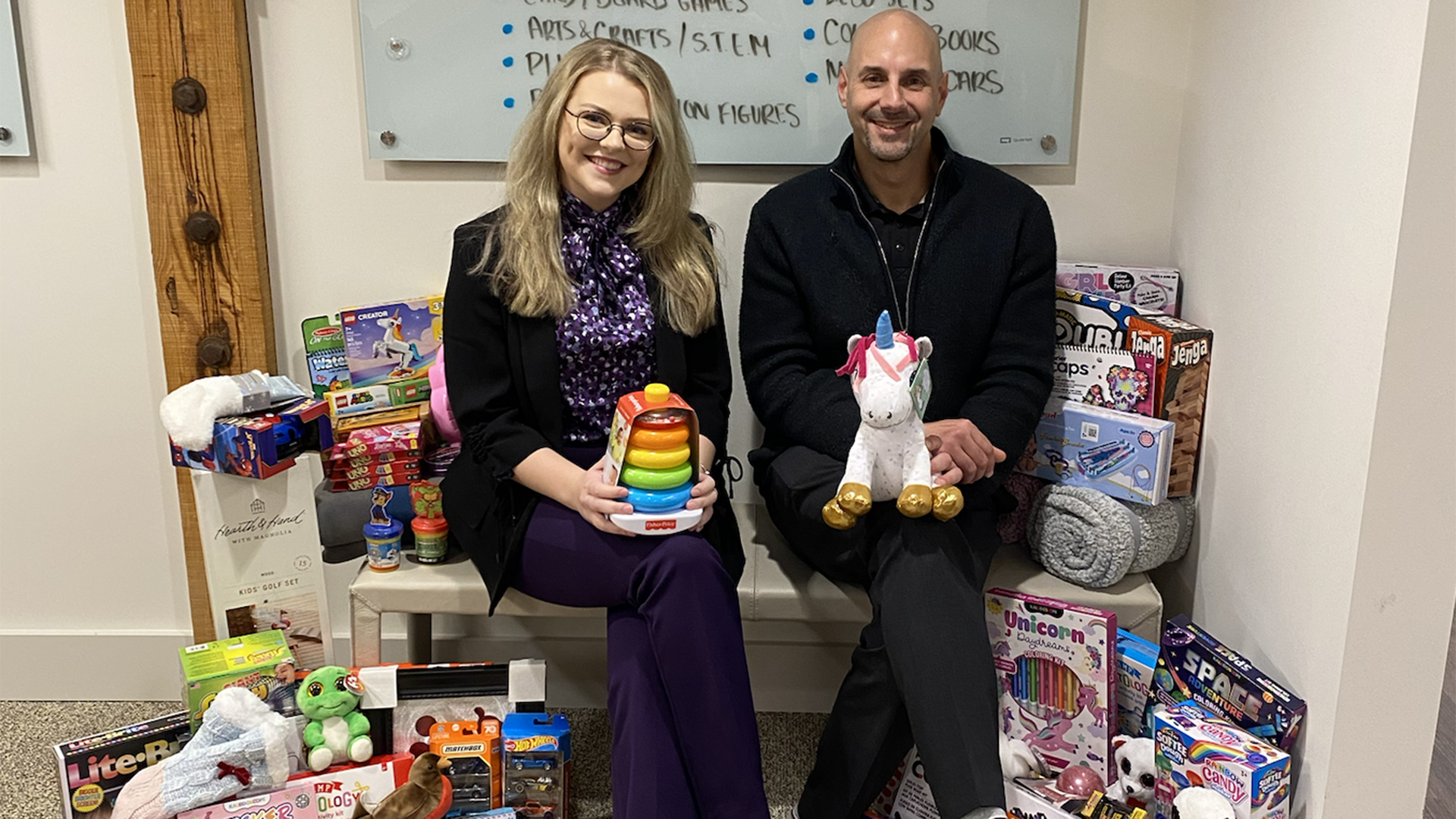 Love, Corbin team Toy Drive for CT Children's Hospital