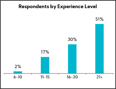 Respondents by Experience Level