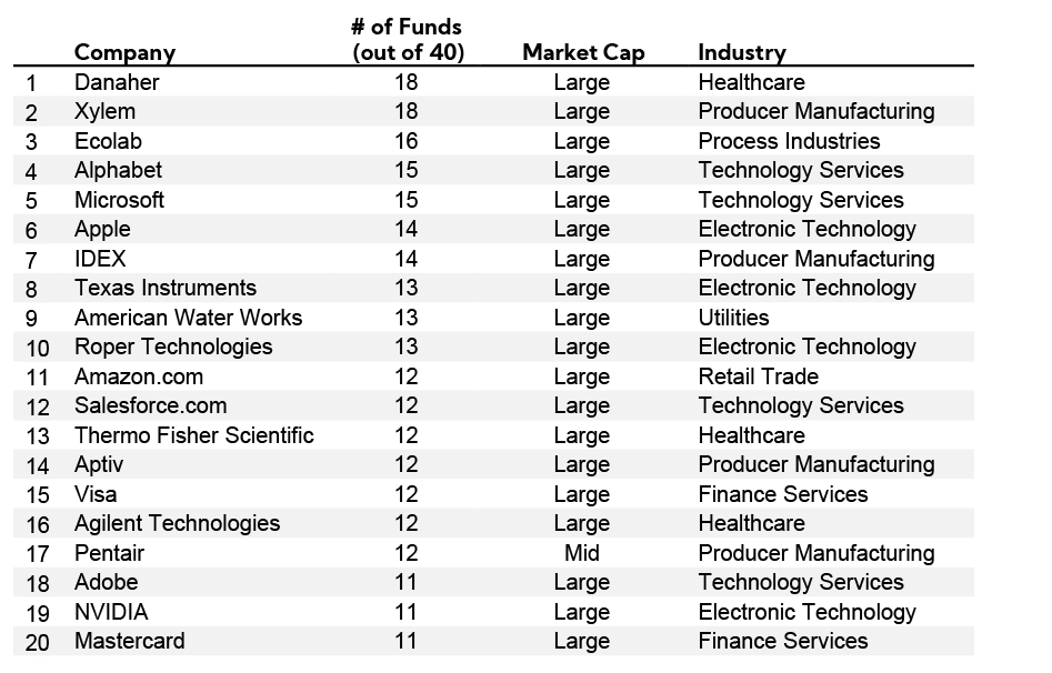 Table: ESG Considerations by Industry