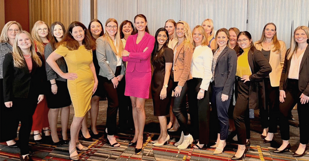 Rebecca Corbin and the Corbin Advisors Team 2022 at the YWCA In the Company of Women Luncheon