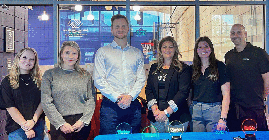 Love, Corbin team at the Boy and Girls Club of Hartford Connecticut