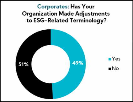 Corporates: How Your Organization Made Adjustments to ESG-Related Terminology?